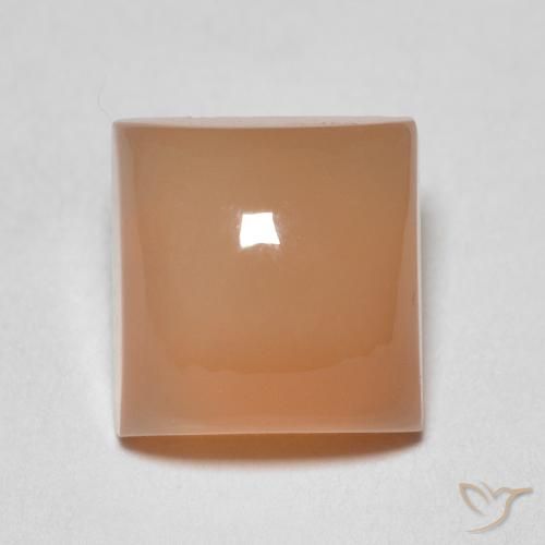 2.13ct Naturale Cantalupo Arancia Pietra di luna, Quadrato, Traslucido