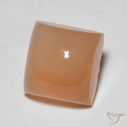 Pietra di luna Cantalupo Arancia naturale da 2.13 ct, Quadrato, Traslucido