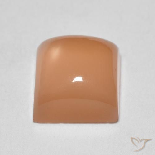 Pietra di luna Cantalupo Arancia naturale da 2.13 ct, Quadrato, Traslucido