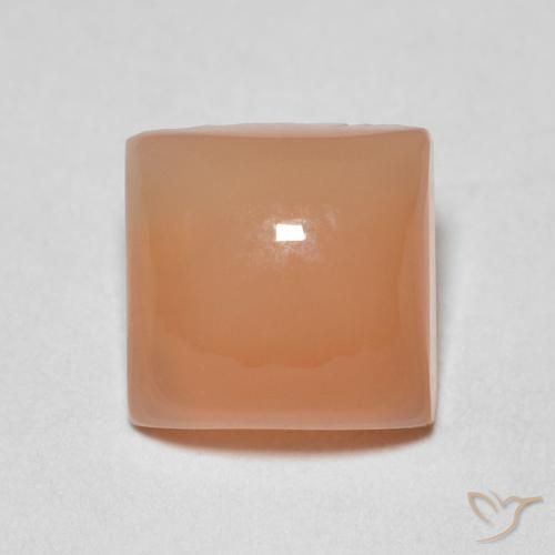 1.78ct Naturale Pesca Pietra di luna, Quadrato, Traslucido