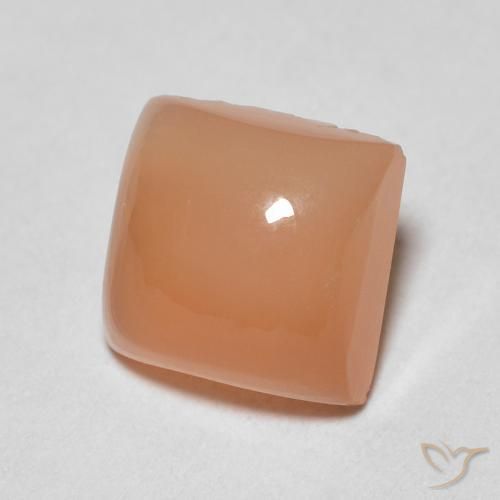 Pietra di luna Pesca naturale da 1.78 ct, Quadrato, Traslucido