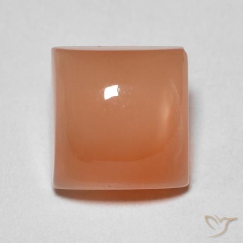2.17ct Naturale Cantalupo Arancia Pietra di luna, Quadrato, Traslucido
