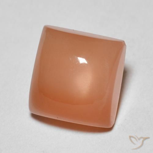 Pietra di luna Cantalupo Arancia naturale da 2.17 ct, Quadrato, Traslucido
