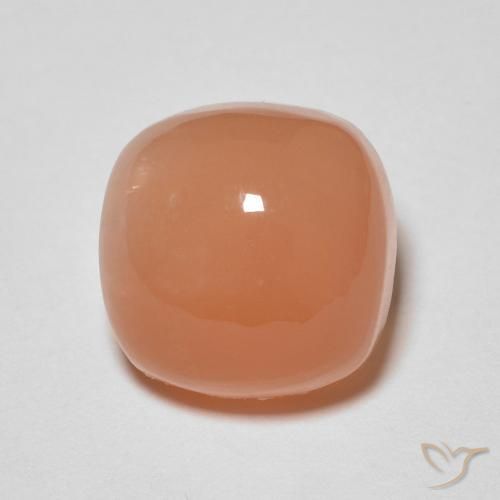 2.90ct Naturale Cantalupo Arancia Pietra di luna, Cuscino, Traslucido