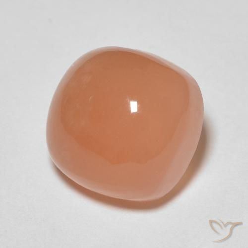 Pietra di luna Cantalupo Arancia naturale da 2.90 ct, Cuscino, Traslucido