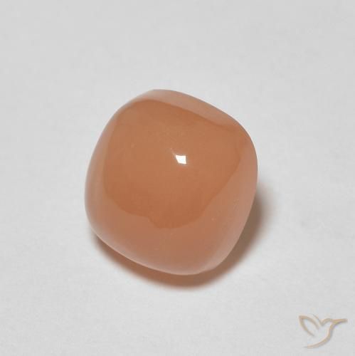 Pietra di luna Cantalupo Arancia naturale da 1.13 ct, Cuscino, Traslucido