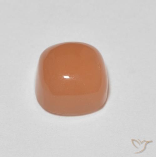 Pietra di luna Cantalupo Arancia naturale da 1.13 ct, Cuscino, Traslucido