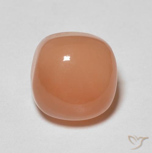 1.90ct Naturale Arancione chiaro Pietra di luna, Cuscino, Traslucido