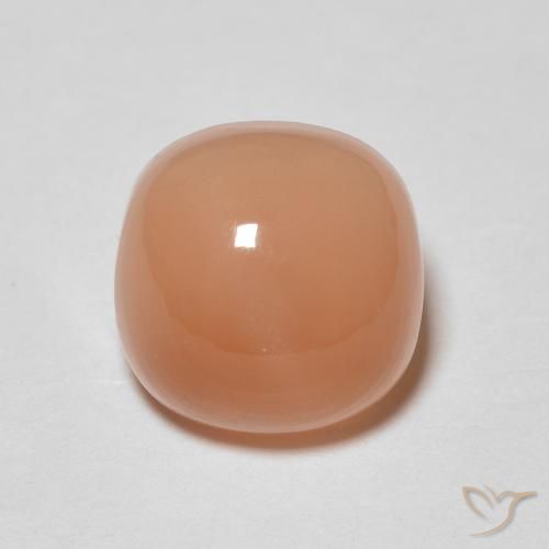 2.40ct Naturale Pesca Pietra di luna, Cuscino, Traslucido