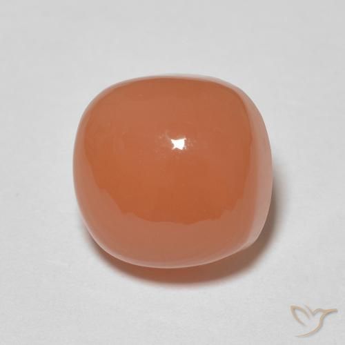 2.85ct Naturale Arancione chiaro Pietra di luna, Cuscino, Traslucido