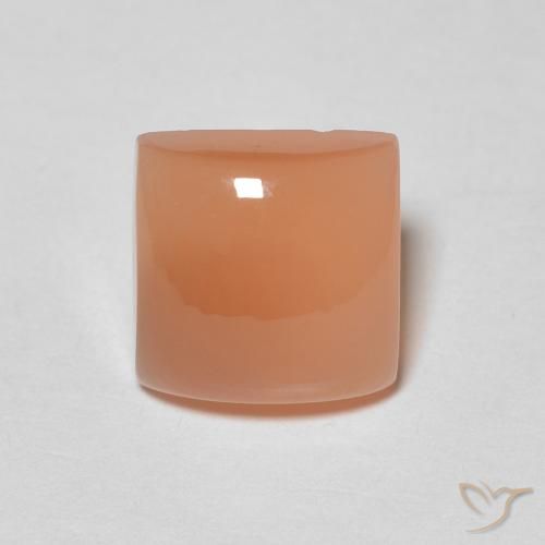 1.87ct Naturale Pesca Pietra di luna, Quadrato, Traslucido
