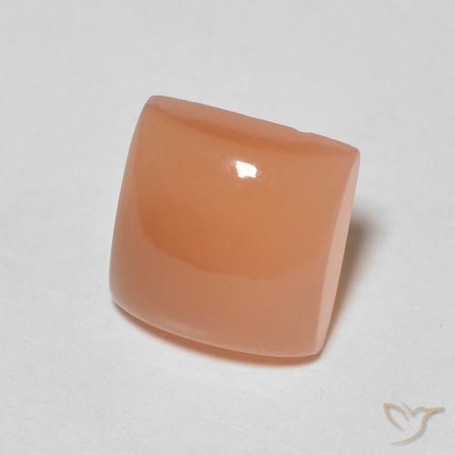 Pietra di luna Pesca naturale da 1.87 ct, Quadrato, Traslucido