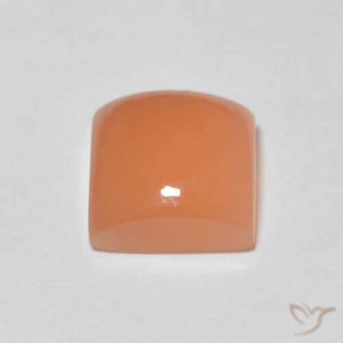 Pietra di luna Pesca naturale da 1.87 ct, Quadrato, Traslucido