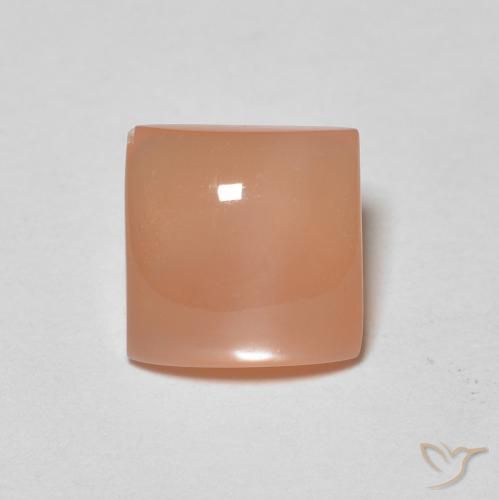 1.65ct Naturale Arancio Medio Pietra di luna, Quadrato, Traslucido