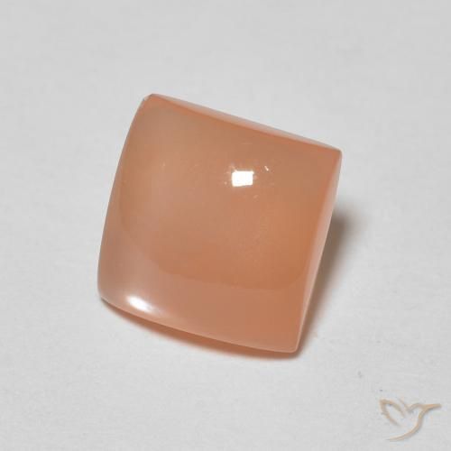 Pietra di luna Arancio Medio naturale da 1.65 ct, Quadrato, Traslucido