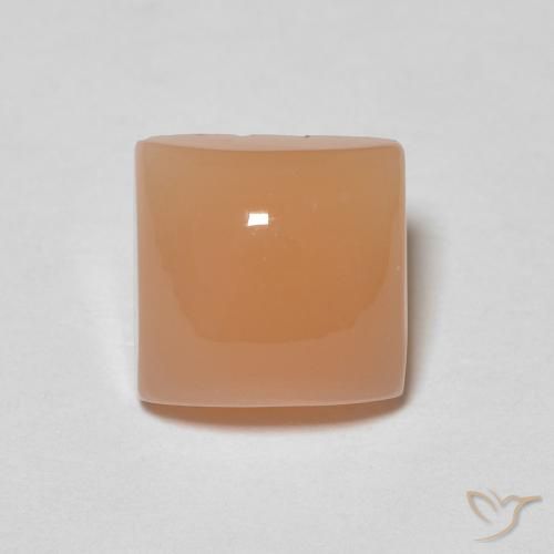 2.09ct Naturale Cantalupo Arancia Pietra di luna, Quadrato, Traslucido