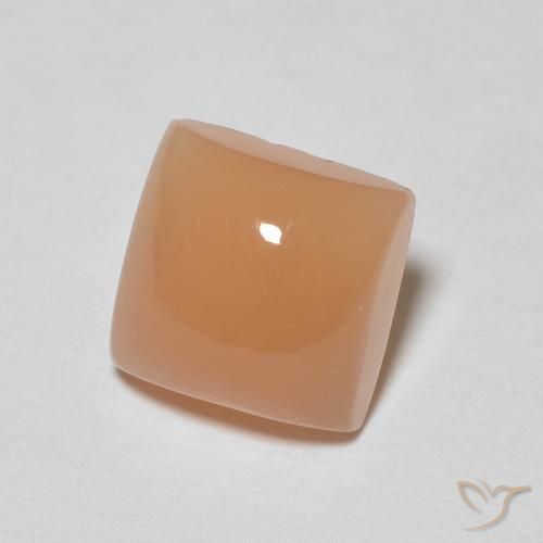 Pietra di luna Cantalupo Arancia naturale da 2.09 ct, Quadrato, Traslucido
