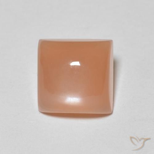 1.98ct Naturale Cantalupo Arancia Pietra di luna, Quadrato, Traslucido, Photo A