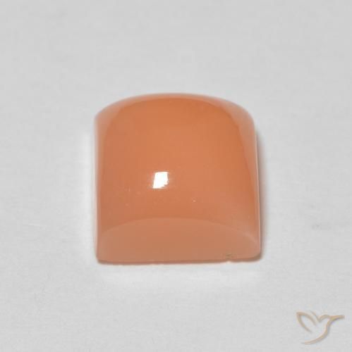 Pietra di luna Pesca naturale da 2.22 ct, Quadrato, Traslucido