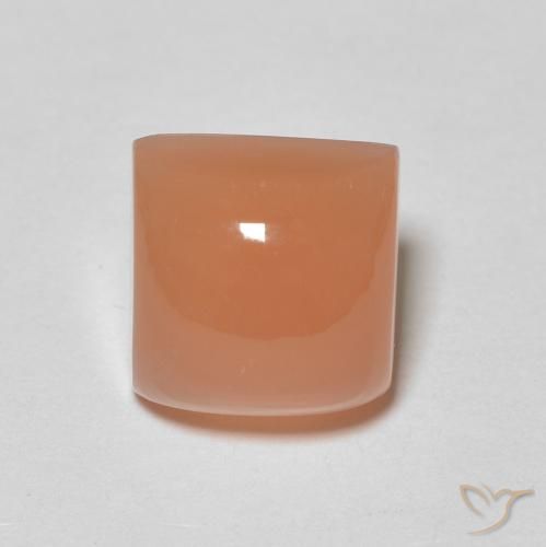 2.35ct Naturale Arancio rossastro chiaro Pietra di luna, Quadrato, Traslucido