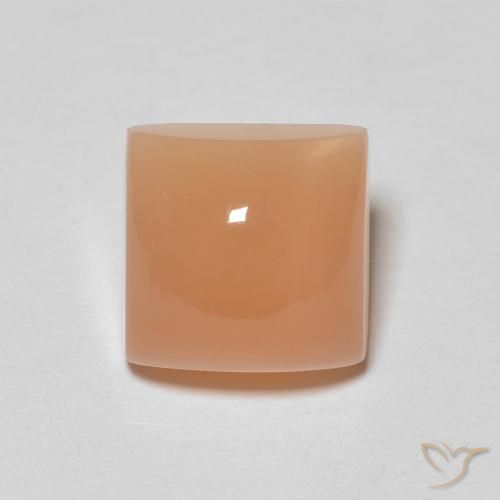 2.23ct Naturale Pesca Pietra di luna, Quadrato, Traslucido