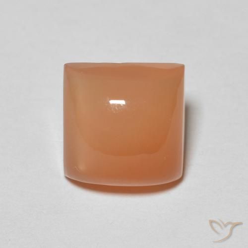 2.11ct Naturale Cantalupo Arancia Pietra di luna, Quadrato, Traslucido