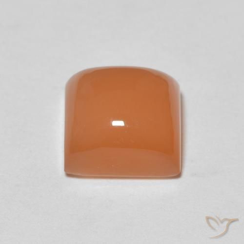 Pietra di luna Cantalupo Arancia naturale da 2.11 ct, Quadrato, Traslucido