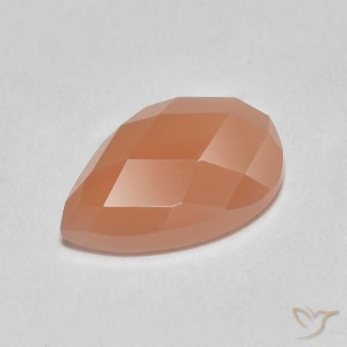 1.06ct Naturale Cantalupo Arancia Pietra di luna, Forma a pera, Traslucido