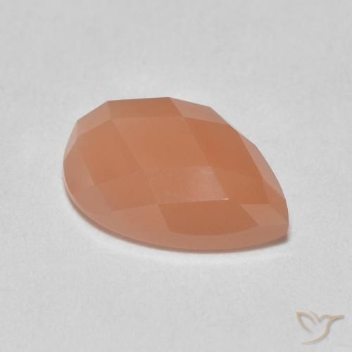 Pietra di luna Cantalupo Arancia naturale da 1.06 ct, Forma a pera, Traslucido