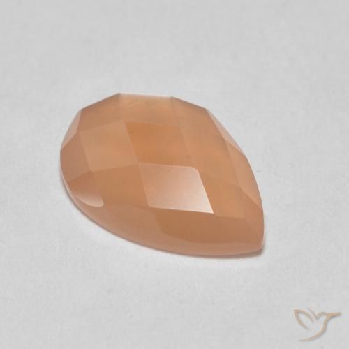 1.07ct Naturale Medium Light-Orange Pietra di luna, Forma a pera, Traslucido
