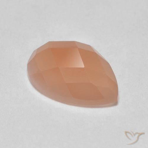 Pietra di luna Arancio Medio naturale da 1.06 ct, Forma a pera, Traslucido
