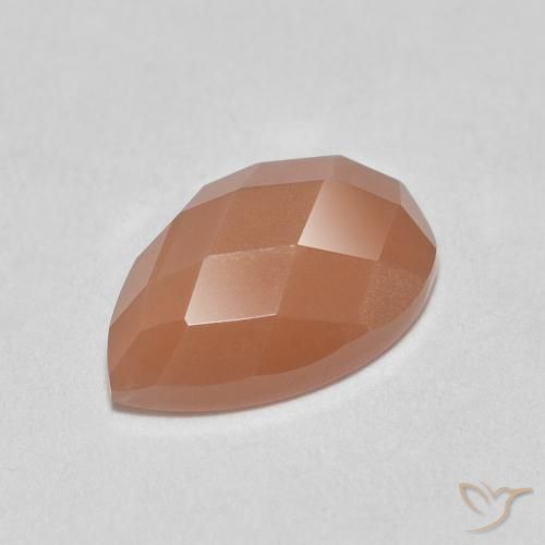 1.11ct Naturale Pesca Pietra di luna, Forma a pera, Traslucido