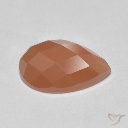 Pietra di luna Pesca naturale da 1.11 ct, Forma a pera, Traslucido