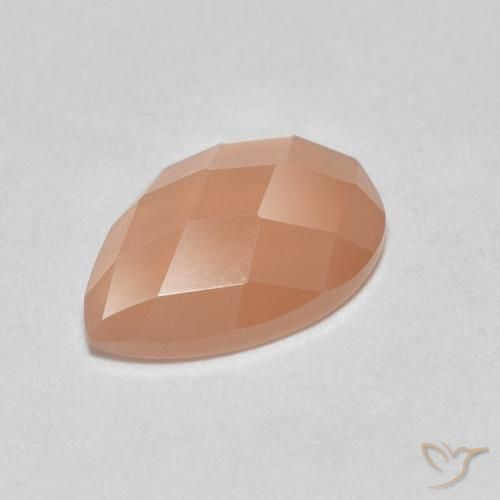 0.94ct Naturale Cantalupo Arancia Pietra di luna, Forma a pera, Traslucido