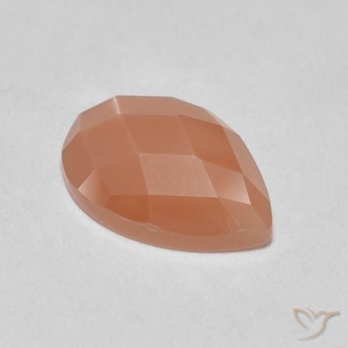 1.06ct Naturale Cantalupo Arancia Pietra di luna, Forma a pera, Traslucido