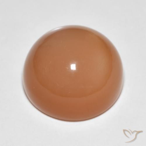 Pietra di luna Cantalupo Arancia naturale da 13.61 ct, Rotondo, Traslucido