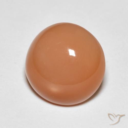 Pietra di luna Arancio Medio naturale da 3.87 ct, Rotondo, Traslucido
