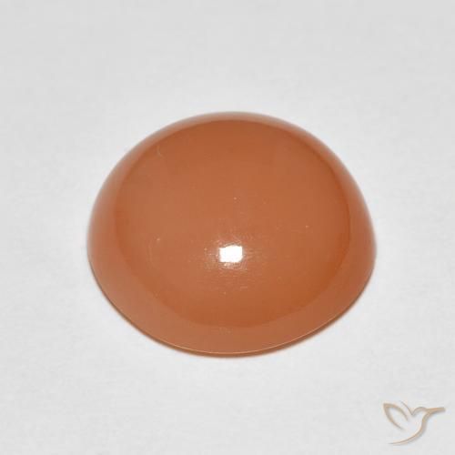 Pietra di luna Arancio Medio naturale da 3.87 ct, Rotondo, Traslucido