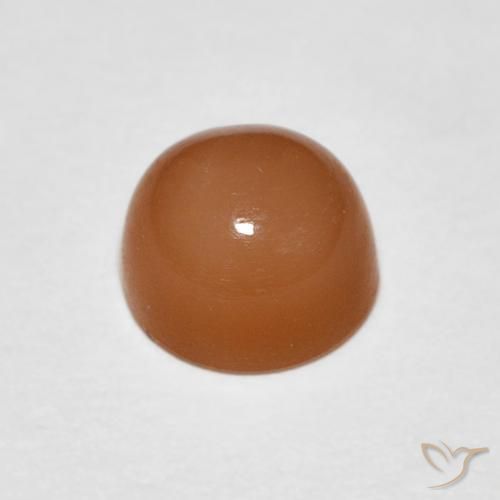 Pietra di luna Pesca naturale da 1.06 ct, Rotondo, Traslucido