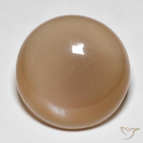 Pietra di luna Cantalupo Arancia naturale da 18.95 ct, Rotondo, Traslucido