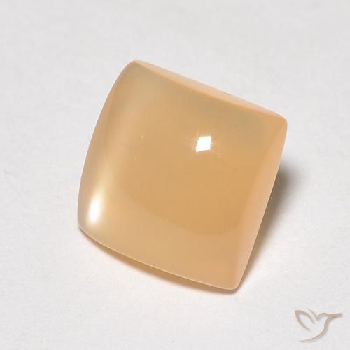 Pietra di luna Cantalupo Arancia naturale da 1.03 ct, Quadrato, Traslucido