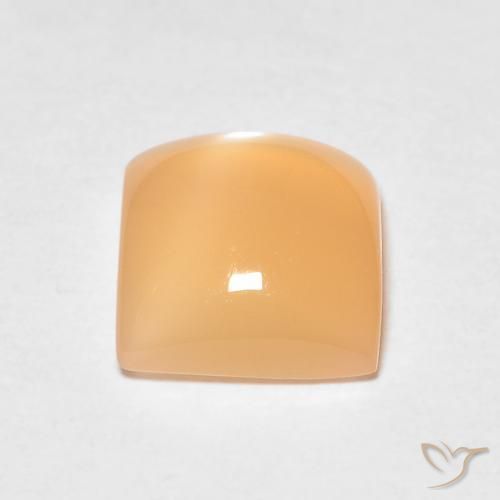 Pietra di luna Cantalupo Arancia naturale da 1.03 ct, Quadrato, Traslucido