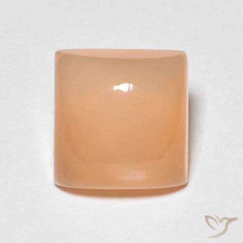 1.86ct Naturale Pesca Pietra di luna, Quadrato, Traslucido