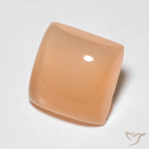 Pietra di luna Pesca naturale da 1.86 ct, Quadrato, Traslucido