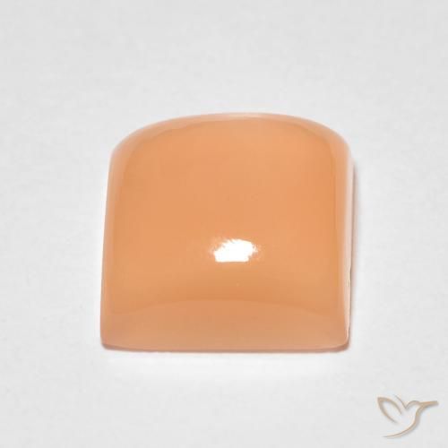 Pietra di luna Pesca naturale da 1.86 ct, Quadrato, Traslucido