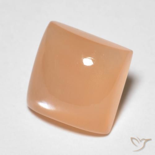 Pietra di luna Pesca naturale da 2.07 ct, Quadrato, Traslucido