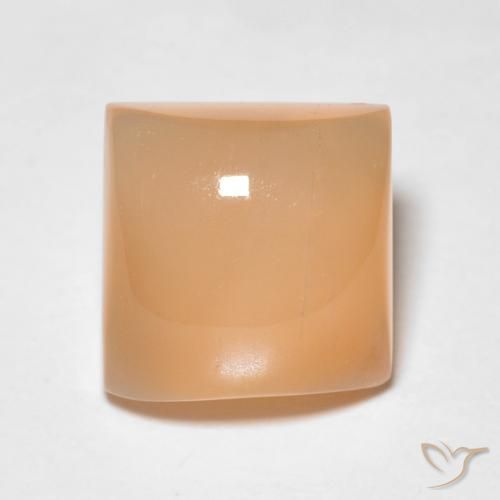 2.20ct Naturale Medium Light-Orange Pietra di luna, Quadrato, Traslucido