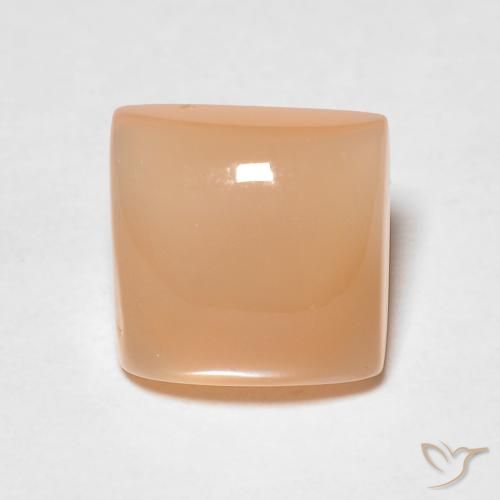 1.63ct Naturale Arancio Medio Pietra di luna, Quadrato, Trasparente/Traslucido