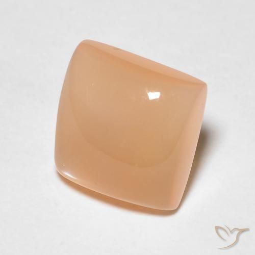 Pietra di luna Arancio Medio naturale da 1.63 ct, Quadrato, Trasparente/Traslucido