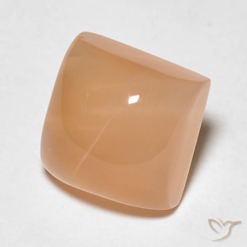 Pietra di luna Cantalupo Arancia naturale da 2.56 ct, Quadrato, Traslucido